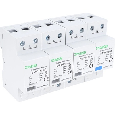 Tracon Zvodič prepätia AC typ T1+T2 50kA 4P ESPD1+2-50-4P