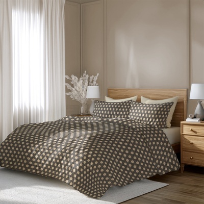 Dilios Двоен плик с калъфки КАРЕРО, 100% Памучен сатен, 3 части