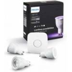 Philips Комплект интелигентни крушки Philips Hue, LED, WiFi, GU10, 6.5W, 250lm, Светлина RGB, 3 броя
