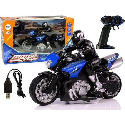 Sportovní RC motorka 2,4 GHz 1:10 modrá