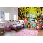 DIMEX ART Самозалепваща се флизелинова фототапета картина - река в гората 375 x 250 см