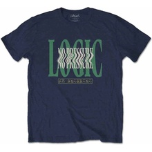 Logic Wavy Back Print Navy Blue