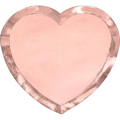 PartyDeco TANIERE srdce rose gold 21x19cm