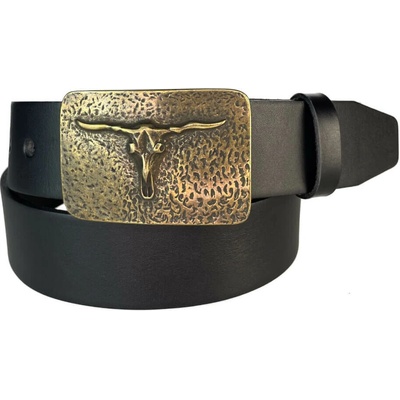 Penny Belts Kožený opasek 122z60 černý