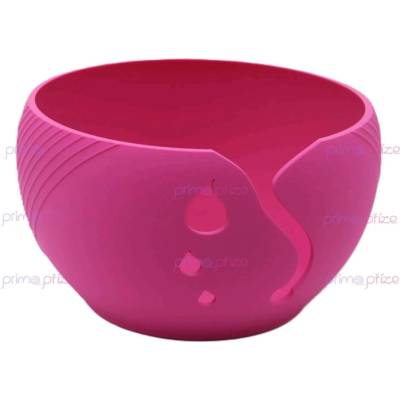 PrimaPrize Růžová plastová miska na klubíčko 16x10cm vzor 02