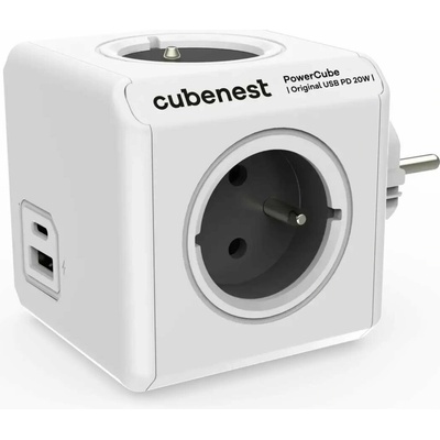 CubeNest PowerCube Original USB PD 20W A+C Sivá