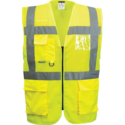 Portwest hi-vis madrid executive c496 / Светлоотразителна жилетка с мрежа - hv жълта 4xl (c496yer4xl)