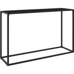 vidaXL Конзолна маса, черна, 120x35x75 cм, закалено стъкло (322816)