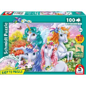 Schmidt Spiele Детски пъзел Schmidt от 100 части - Снимка с еднорози (56583) - ozone