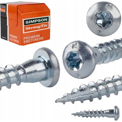 Skrutky do dreva 5x25 mm 250 ks TORX pre spojovacie prvky Simpson CSA