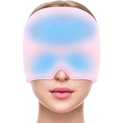 Uvtech Migraine-1 Chladivá gélová maska na tvár Růžová