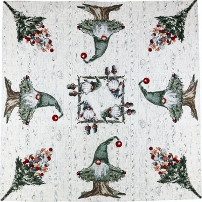 Mondo Vánoční Gobelínový ubrus Chenille IT06 Zelená 90x90cm