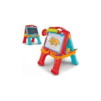 Lean Toys Multifunkčná tabuľa s projektorom a šablónami červeno-modrá