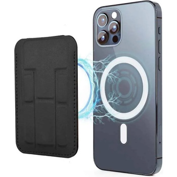 Image 1 of 4smarts UltiMag ErgoFold Magnetic Kickstand Wallet - кожен портфейл (джоб) с градена поставка за прикрепяне към iPhone с MagSafe (черен)