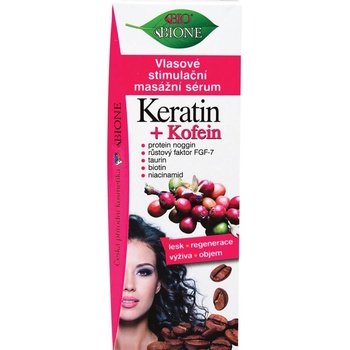 BC Bione Cosmetics vlasové stimulačné masážne serum Keratin + Kofein 215 ml