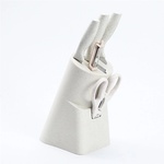 IRIS KT-018-W бял комплект кухненски ножове от 6 части с поставка (KT-018-W)