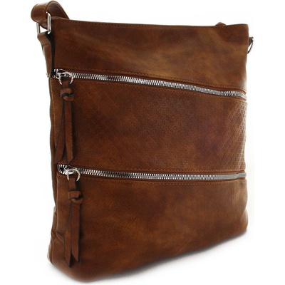 Dámská zipová crossbody kabelka Arcalimo Hnědá