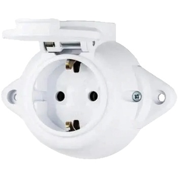 ELMARK Antique КОНТАКТ С КАПАК 16А 250v ip44 БЯЛ (190206)