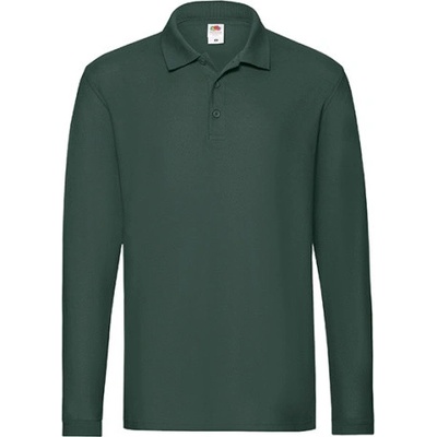 Fruit of the Loom pánska polokošeľa s dlhým rukávom forest green