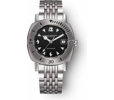 Nivada Grenchen Depthmaster Pacman White Date
