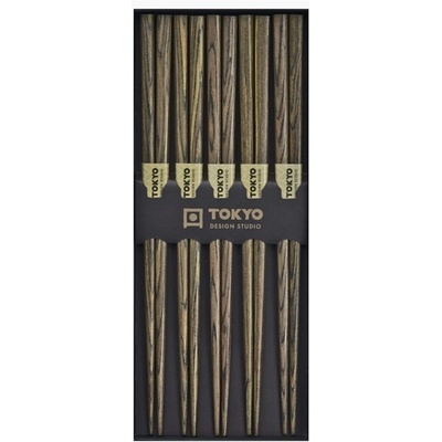 Tokyo Design Studio Čínske paličky set 5 párov drevo