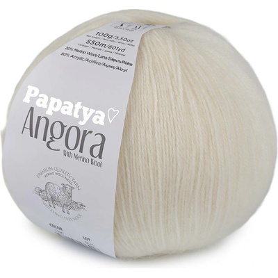Pletací příze Papataya Angora 100 g Varianta: 2 (1200) krémová nejsvět., Balení: 1 ks 61543/159756/285623