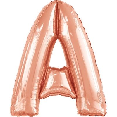 Amscan Písmeno A růžovo zlaté foliový balónek 86 cm