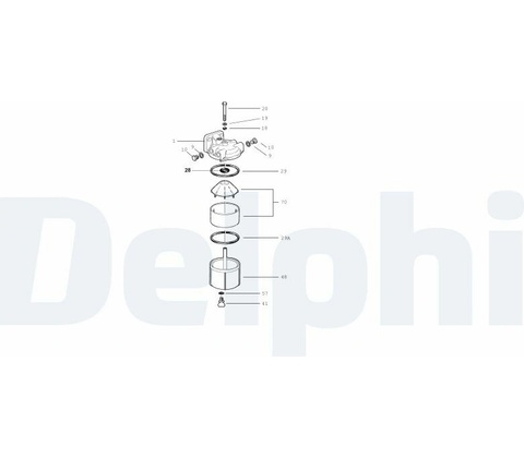 DELPHI Opravná sada vstrekovacej trysky 6980532