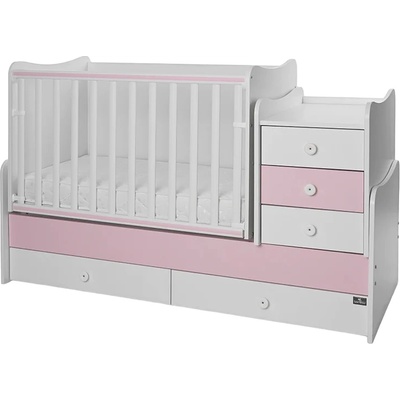 Lorelli Легло Lorelli - Maxi Plus, 3Box, 70 х 160 cm, бяло/orchid pink (10150580038P)