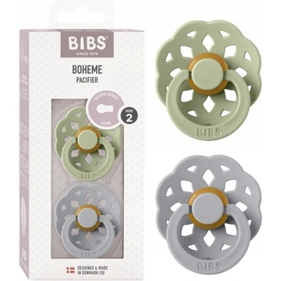 Bibs Boheme přírodní kaučuk 2ks blossom sage cloud