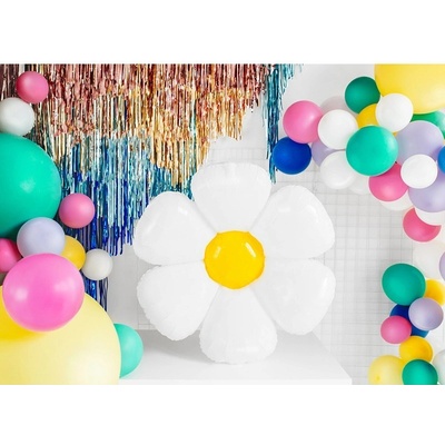 Party Deco FB65 Fóliový balón Kvietoček biely 97x103 cm
