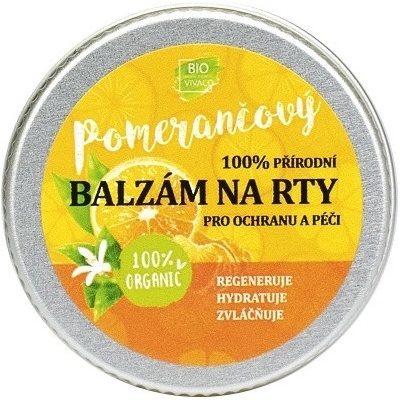 VIVACO 100% Přírodní balzám na rty s bio pomerančovým olejem 25 g