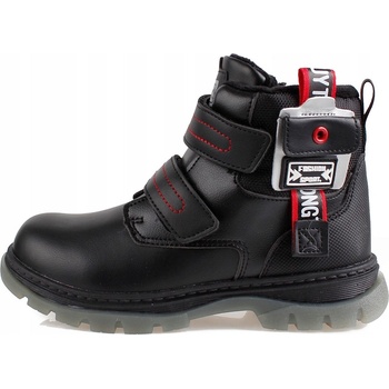 Linshi dětské kozačky eko kůže černé