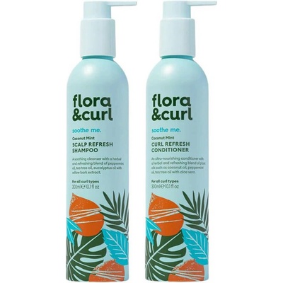 Flora & Curl mycí duo pro problematickou pokožku hlavy 600 ml
