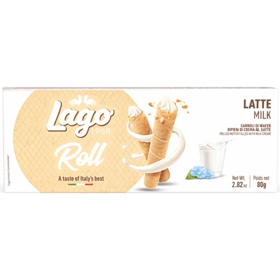 Gastone Lago trubičky plnené mliečnym krémom 80 g