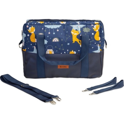 Еко Кожена Чанта За Количка Navy Син Foxies