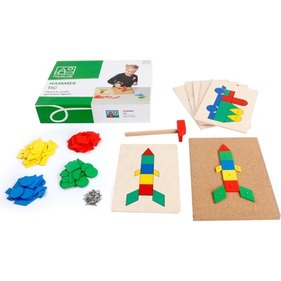 Toys for Life Образователна игра-мозайка с чукче, Toys for Life, Уча се да създавам геометрични фигури (900000088)