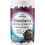 Swanson Elderberry with Zinc & Vitamin C, 60 дъвчащи таблетки, Swanson