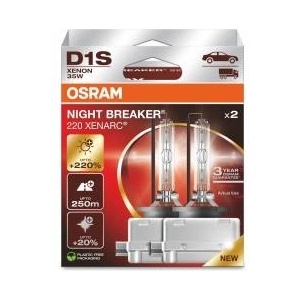 OSRAM D1S 35W XENARC® NIGHT BREAKER® LASER +220% 3 year guarantee* 2 pcs - 66140XN2-2HB