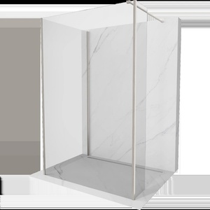 Mexen Kioto душ параван Walk-in 90 x 80 x 30 см, прозрачен, четкан никел - 800-090-080-221-97-00-030 (800-090-080-221-97-00-030)