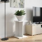 vidaXL Стойка за растения Бяло 25 x 25, 5 x 40, 5 см Инженерна дървесина (899674)