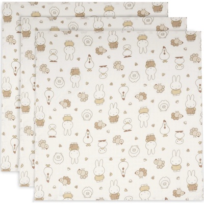 Jollein 70x70 cm Miffy & Friends 3 ks
