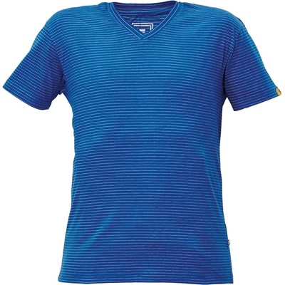 Cerva antistatické tričko s krátkym rukávom do V Noyo ESD kráľovské modré