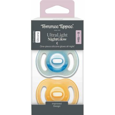 Tommee Tippee Ultra-light Night oranžová/modrá 2 ks