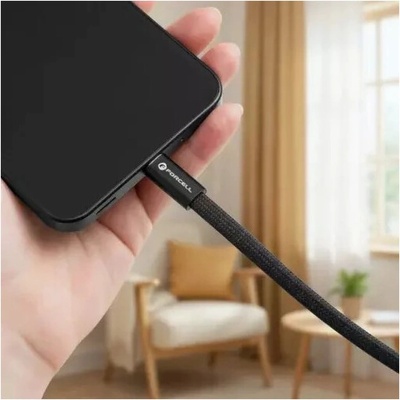 Forcell CCFN23 USB-C / USB-C plochý 100W PD QC4.0 AVS 1,2m černý