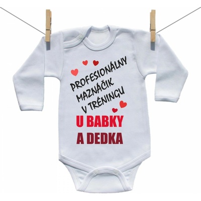 Boodyy Body s dlhým rukávom Profesionálny maznáčik v tréningu u babky a dedka