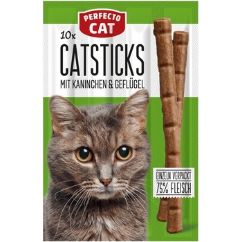 PERFECTO Cat Sticks - 10 броя саламени пръчици за котки с пиле и заек, 50гр