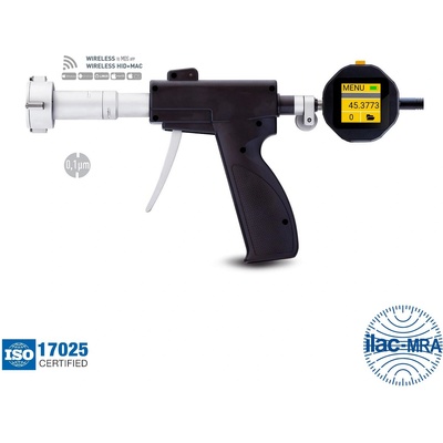 Microtech Electronic Дигитален уред тип триточков микрометър за бързи измервания на отвори на пистолетната ръкохватка Microtech Computerized, Wireless+USB, 133515010, 125-150 mm, 0.0001 mm, ±4 μm (133515010)