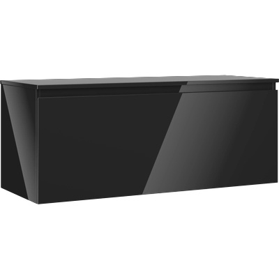Mexen Orio шкаф за баня под умивалник 120 см с плот, 1 чекмедже, черен гланц - 91A10-12047-1-BFC70 (91A10-12047-1-BFC70)