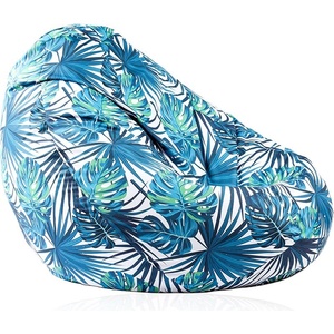 PUFRELAX Калъф за пуф круша, 520л. , Nirvana Gigant - Tropical Leaves (COVER_PUF-G-NGG-TEXP-TRO) - topmarket